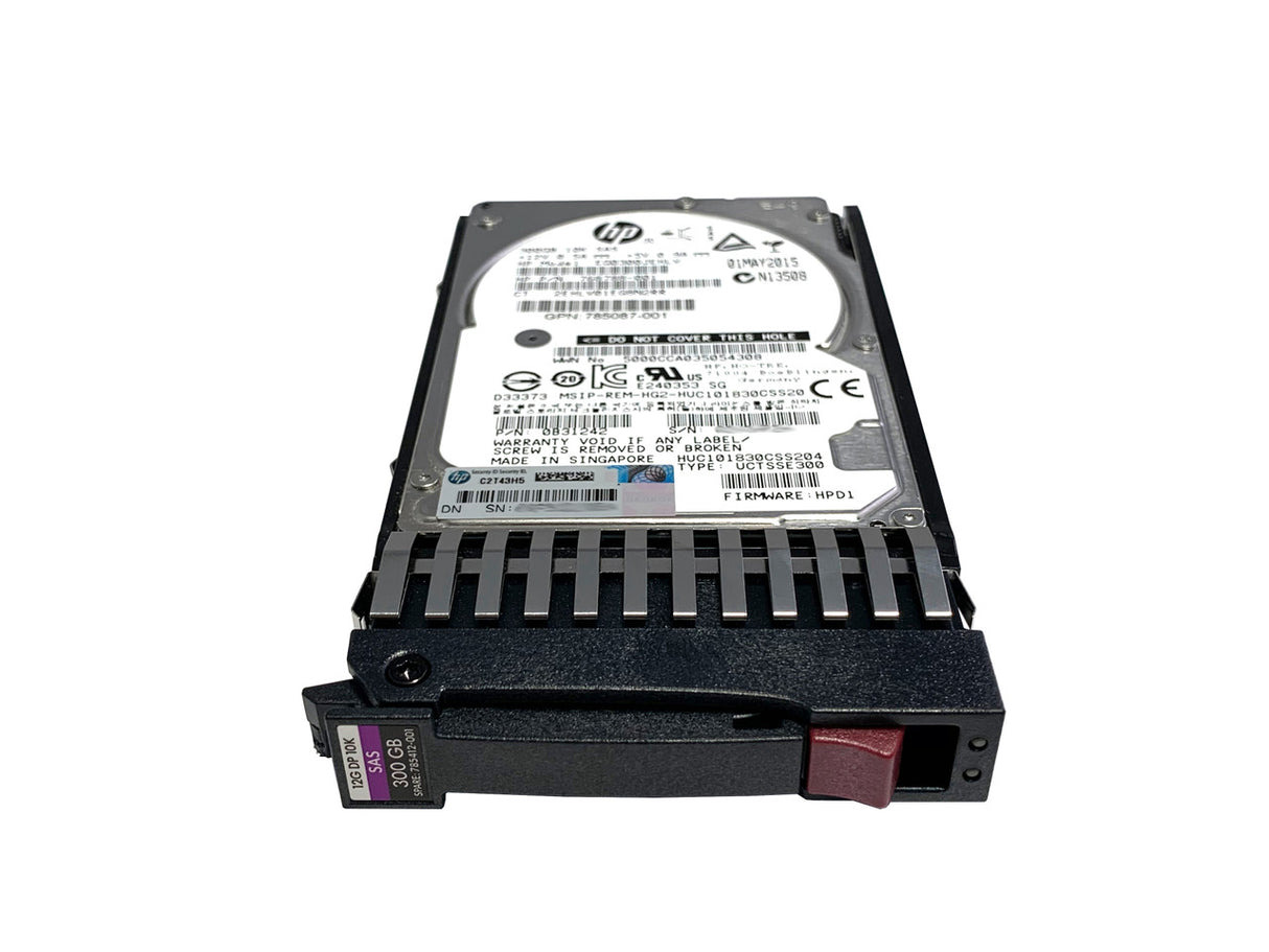 785412-001 HP 300-GB 12G 10K 2.5 DP SAS 785071-B21 (Nuevo)