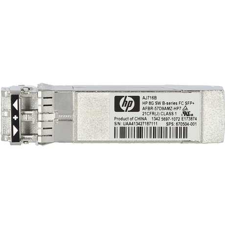 AJ716B 	HP 8Gb Shortwave B-series FC SFP+  670504-001 - Gestion y Equipos (G&E)
