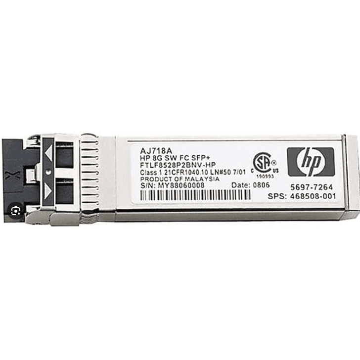 AJ718A HP 8GB Short Wave Fiber Channel FC SFF Transceiver 468508-001 - Gestion y Equipos (G&E)