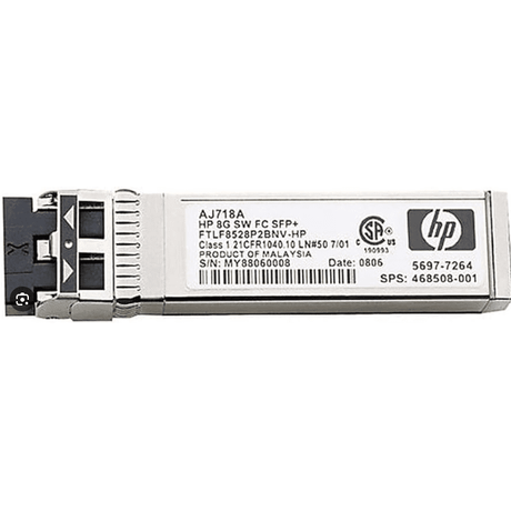 AJ718A HP 8GB Short Wave Fiber Channel FC SFF Transceiver 468508-001 - Gestion y Equipos (G&E)