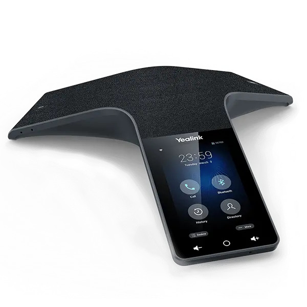 YEALINK Equipo IP de audio conferencia HD,pantalla tactil,WI-FI, Bluetooth, incluye fuente de poder