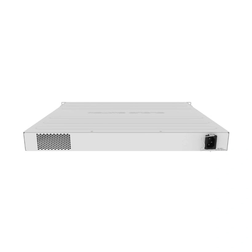 Switch Cloud Router 48 puertos Gigabit PoE-out, 4 SFP+ 10G y 2 QSFP+ 40G. Fuente 750W, rack 1U y RouterOS para proyectos PoE.