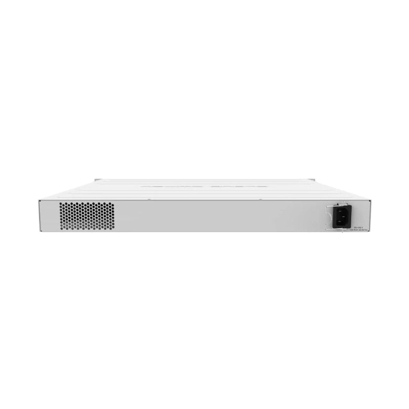 Switch Cloud Router 48 puertos Gigabit PoE-out, 4 SFP+ 10G y 2 QSFP+ 40G. Fuente 750W, rack 1U y RouterOS para proyectos PoE.
