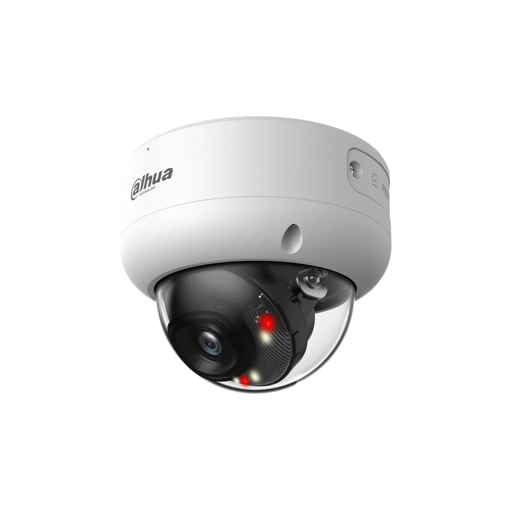 DH-IPC-HDBW3649EP-S-IL-0280B. Camara Dahua tipo mini domo de 6MP lente fijo de 2.8mm doble iluminacion de hasta 30m con proteccion IP67 y proteccion IK10 soporta IA SSA