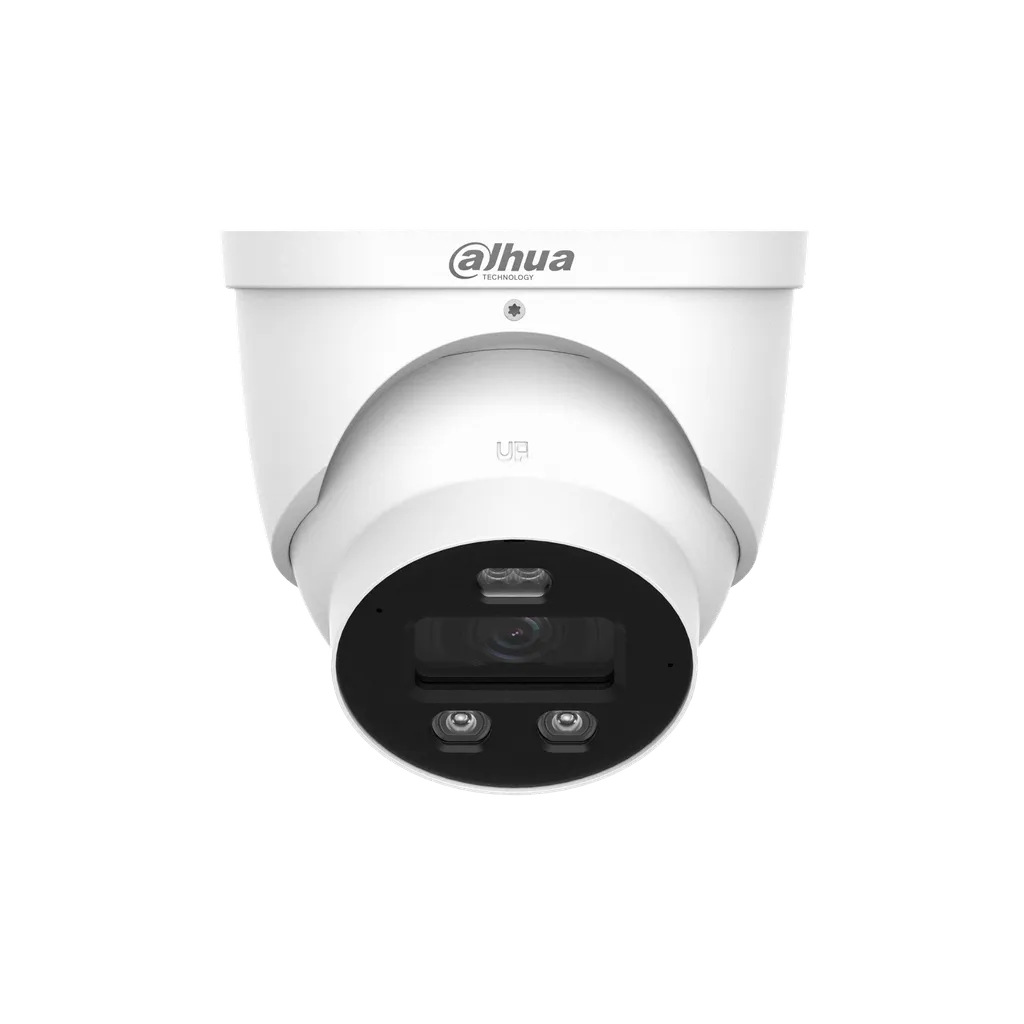DH-IPC-HDW3449H-AS-PV-0280B-PRO. Camara IP Dahua tipo Eyeball de 4MP lente fijo de 2.8mm con tecnologia doble iluminacion y disuasion activa