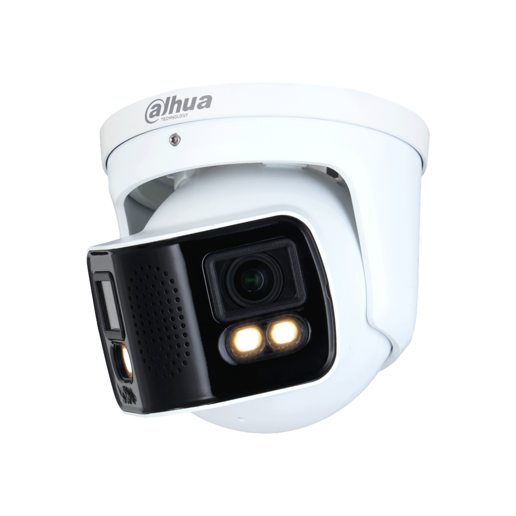 DH-IPC-PDW5849P-A180-E2-ASTE-0360B. Camara IP Dahua full-color doble lente 180¬? de 4MP cada lente IR 40mt E