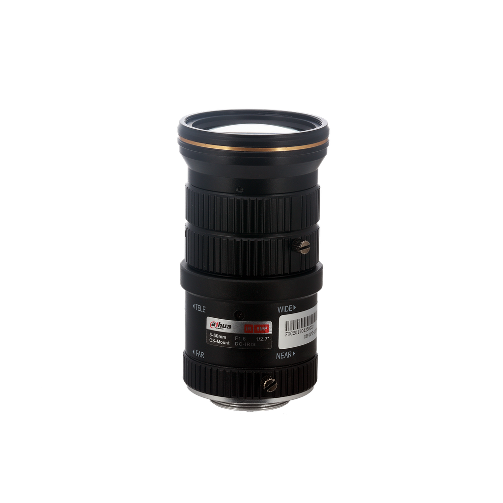 DH-PFL0550-E6D. Lente Dahua varifocal 6mp de 5mm a 50mm