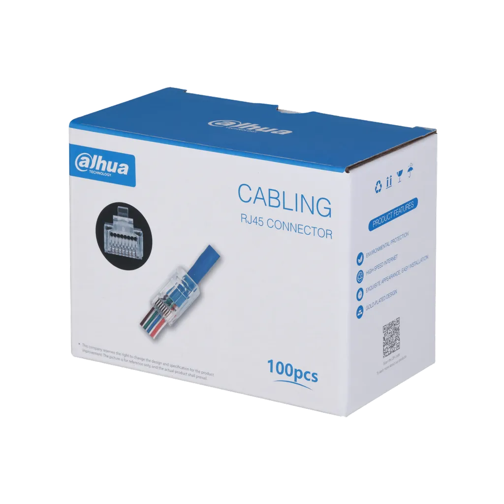 DH-PFM976-530-PT. Conector RJ45 para armar, categoria 5E caja de 100 unidades - Gestion y Equipos (G&E)