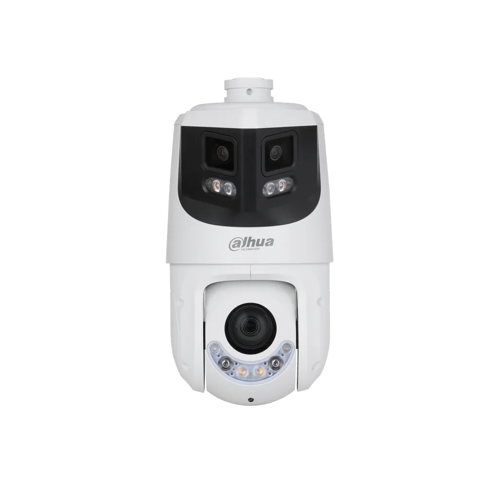 DH-SDT4E425-8P-GB-APV1-0280-S2. Camara IP Dahua tipo PTZ panoramica cuenta con lente PTZ de 4MP 25x Zoom Optico lente panoramico de 8MP, IR 100m IVS auto tracking Smart dual light
