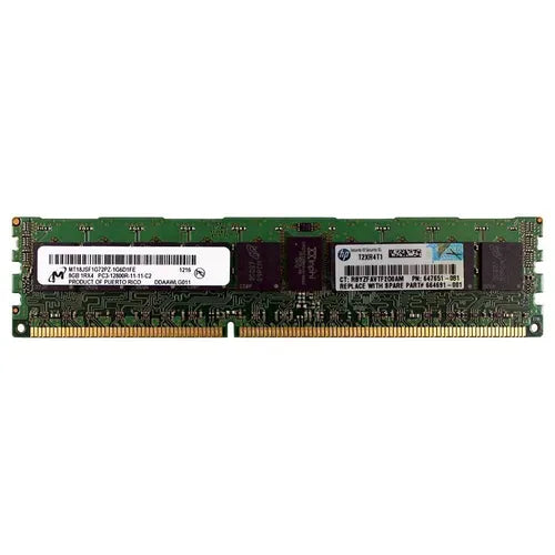 664691-001 HP 8GB 1RX4 PC3-12800R DIMM 647899-B21 - Gestion y Equipos (G&E)