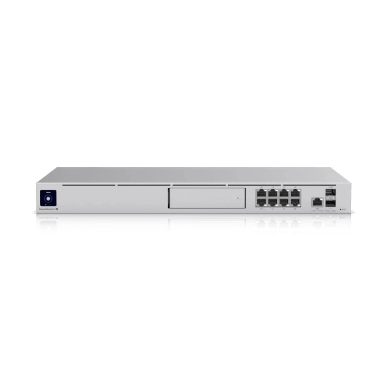 UniFi Firewall Multi-WAN (1) SFP+ 10GbE (6)GbE PoE (2)GbE PoE+ (1)SFP+ WAN (1) 2.5GbE WAN UniFi Full Stack NO Inc-Storage 3.5HDD Req: Cable Server 3200, Storage 3.5HDD