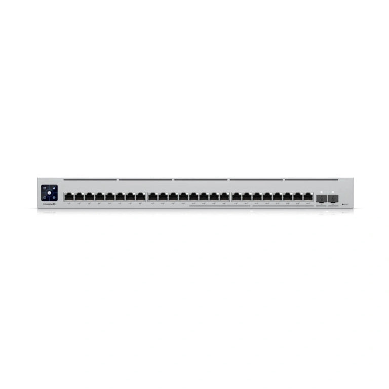 UniFi SWITCH 550W 24Ports: (12) 2.5 GbE PoE+ (12) GbE PoE+(2)SFP+-10GbE L2/L3 Req: Cable Server 3200