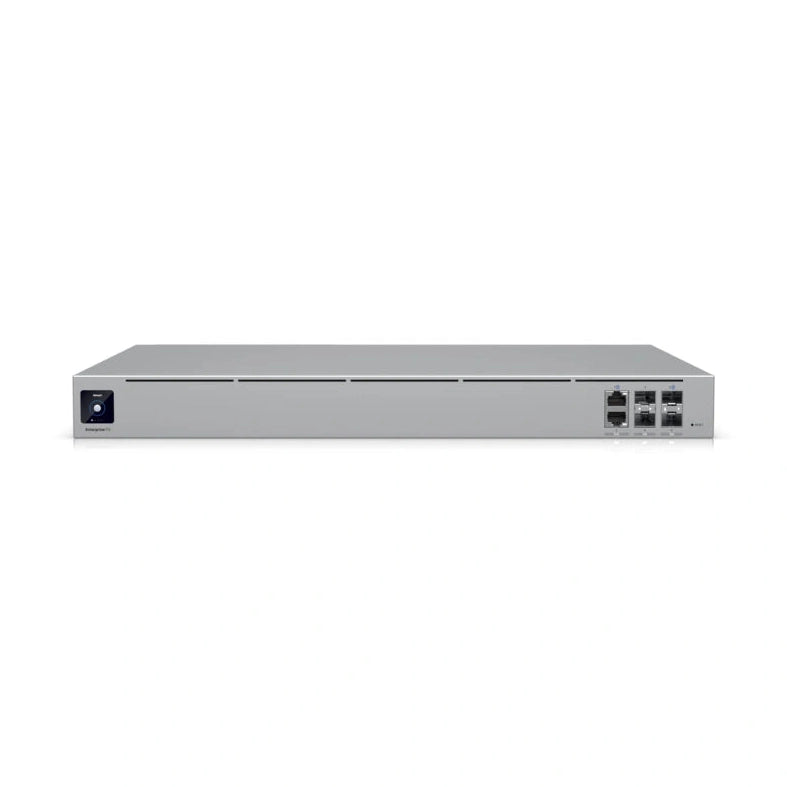 UniFi Firewall Multi-WAN (2) SFP28 (2) SFP+ 10GbE (2)2.5 GbE con UniFi Network App Req: (2)Cable Server 3200