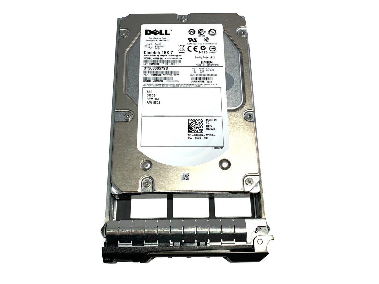 J762N Dell 600GB 6G 15K 3.5 SAS w/F238F - Gestion y Equipos (G&E)