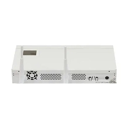 Switch/router desktop con 24 Gigabit, 1 SFP, Wi-Fi 2.4GHz y RouterOS. Solución todo en uno para redes pequeñas y medianas.