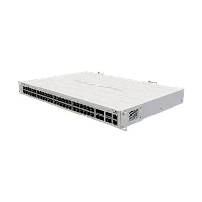 Switch Cloud Router 48 puertos Gigabit, 4 SFP+ 10G y 2 QSFP+ 40G. Equipo rack 1U con RouterOS para redes de alta densidad.