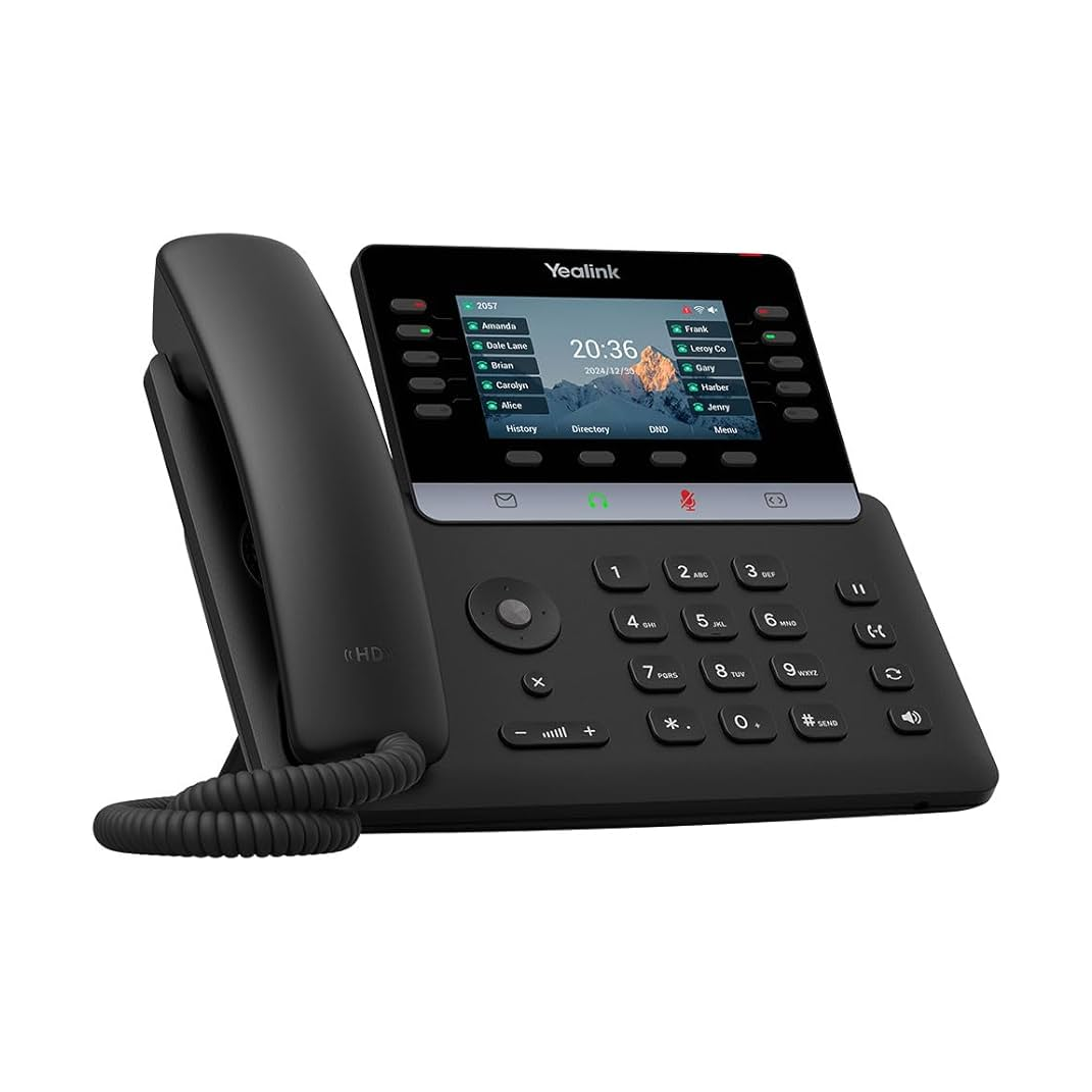 Yealink Teléfono IP ejecutivo con conectividad avanzada y audio HD.