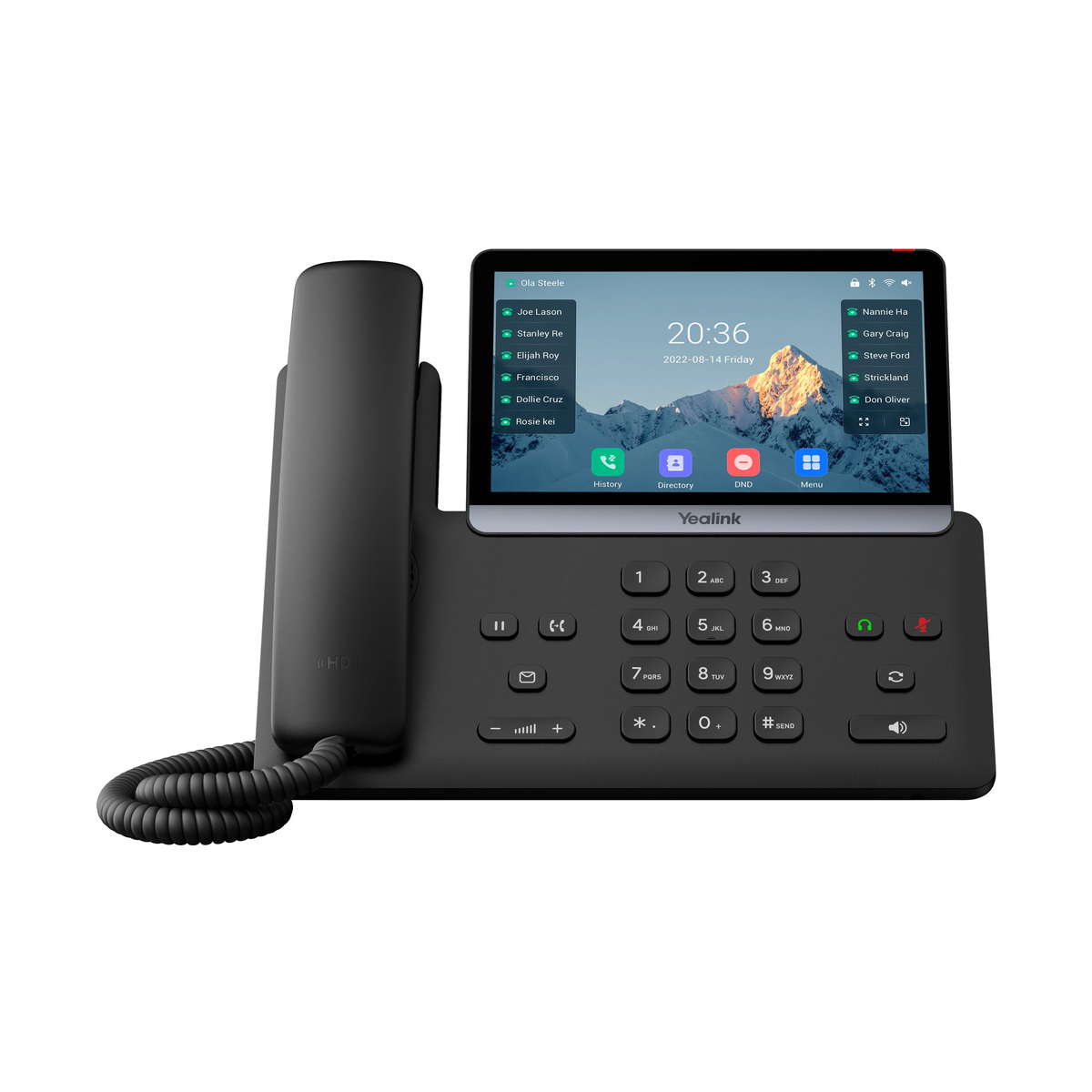 Yealink Teléfono IP premium con pantalla táctil y experiencia avanzada.