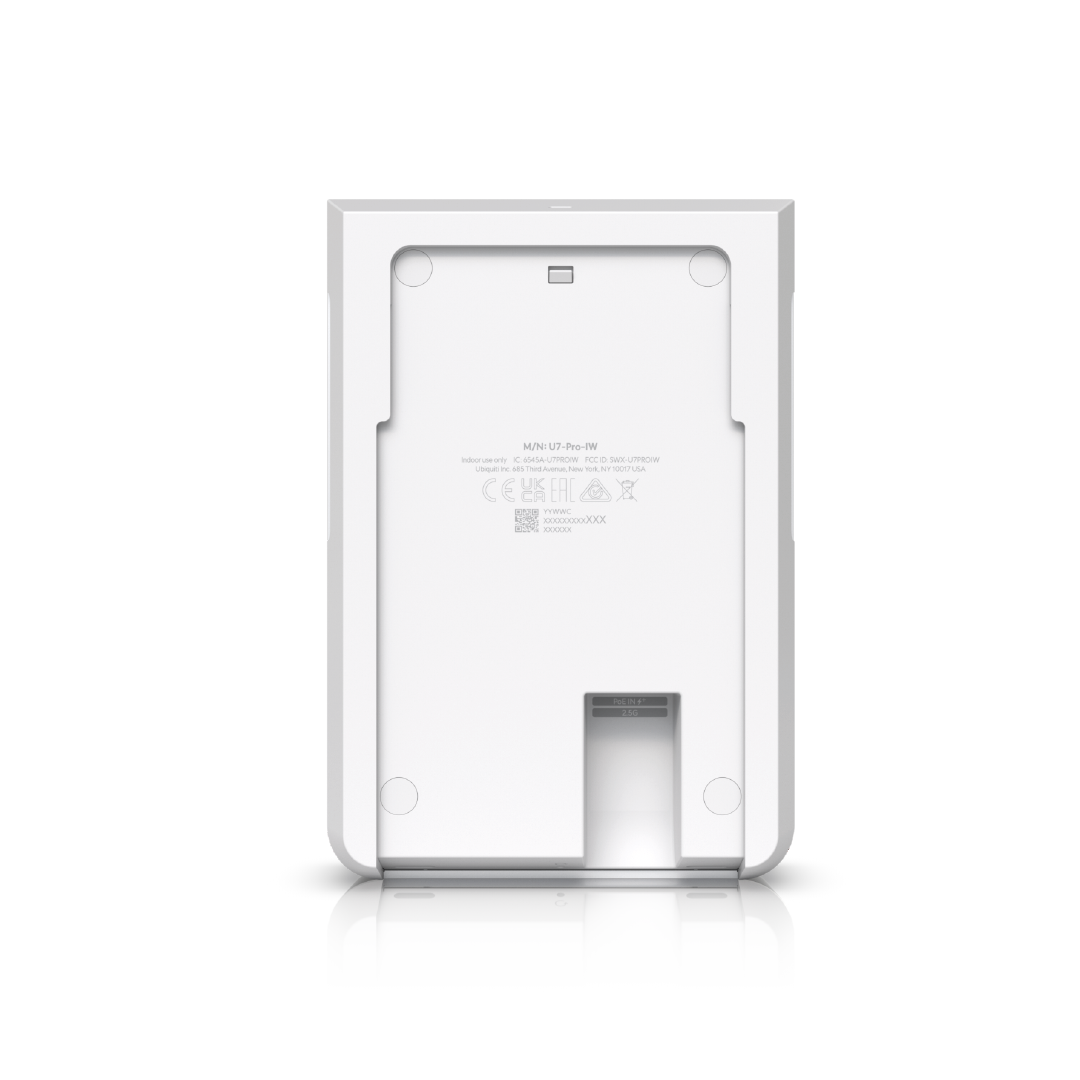UniFi AP WiFi 7 Interior - 2,4GHz (2x2 688Mbps 4dbi) 5GHz (2x2 4.3Gbps 5dbi) 6GHz(2x2 5.8Gbps 6dbi) (1) 2.5GbE Req: U-PoE+