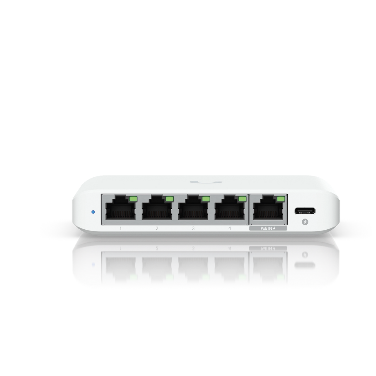 UniFi SWITCH 5Ports: (1)2.5 GbE PoE+ INPUT GbE (4)2.5 GbE Req: Adapt americano