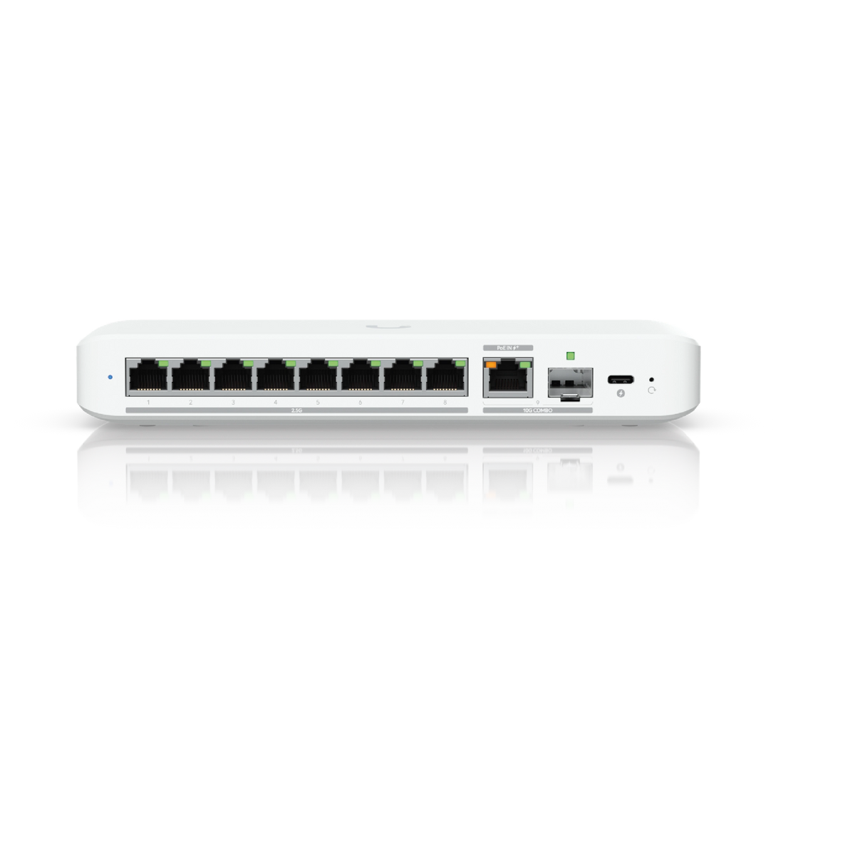 Unifi USW 9Ports: (1)10 GbE PoE+ INPUT (8)2.5 GbE (1)SFP+ Req: Adaptador