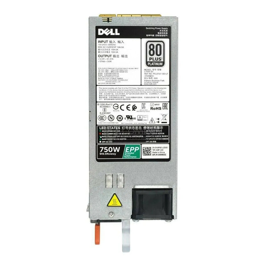 W8R3C Dell 750W Power Supply Hot Swap Fuente de Poder - Gestion y Equipos (G&E)