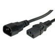 Cable De Alimentación C14 (macho) a C13 (hembra) 1.0m - Gestion y Equipos (G&E)