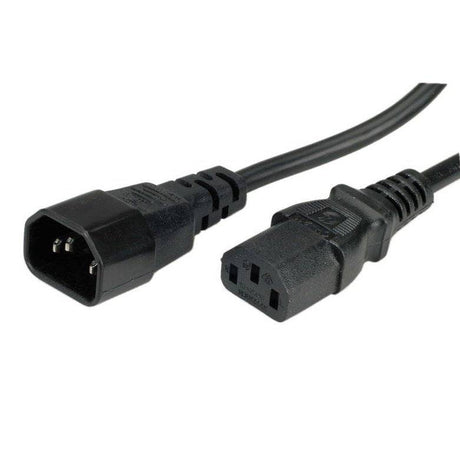 Cable De Alimentación C14 (macho) a C13 (hembra) 1.0m - Gestion y Equipos (G&E)