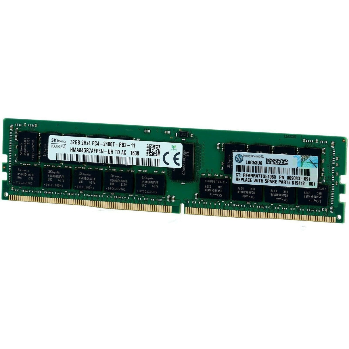 819412-001 HP 32-GB (1 x 32GB) Dual Rank x4 DDR4-2400 805351-B21 - Gestion y Equipos (G&E)