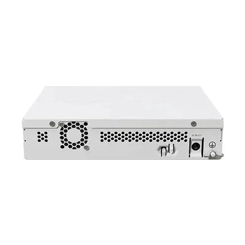 Switch/router con 4 SFP+ 10G, 5 SFP 1G y 1 Gigabit, RouterOS L5, fuente y orejas rack. Ideal para agregación mixta de fibra.