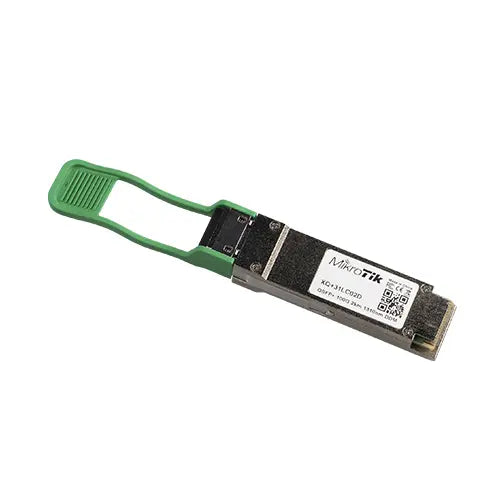 Transceptor QSFP28 100G XQ+31LC02D, 1310 nm, conector LC y alcance hasta 2 km. Ideal para enlaces de fibra monomodo de alta capacidad.
