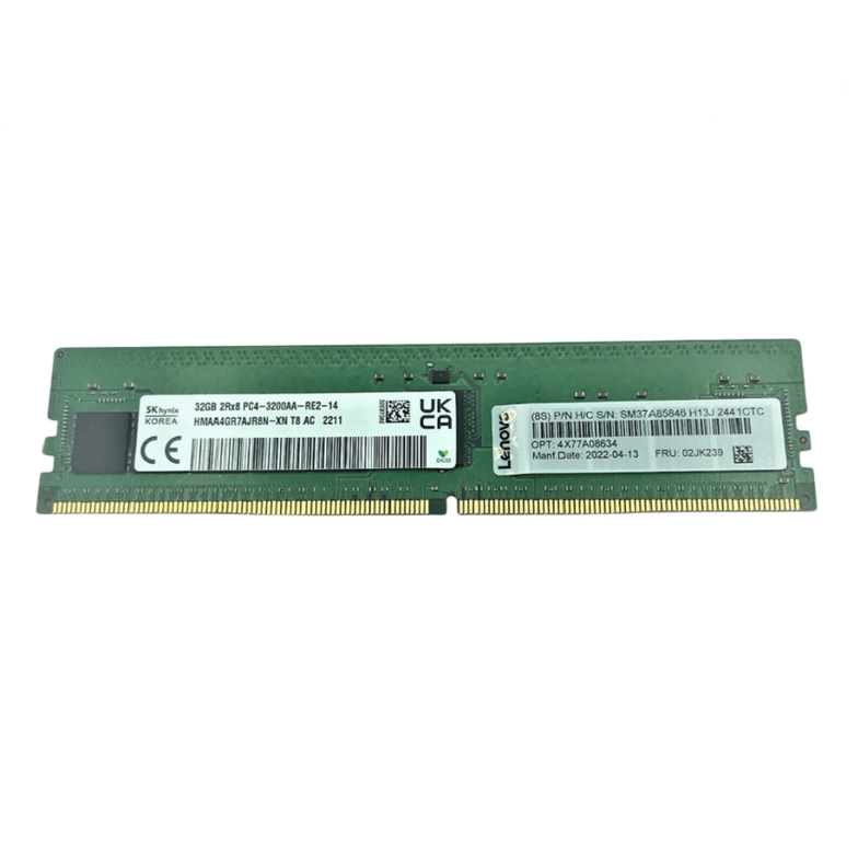 02JG339 Lenovo 32GB 2RX8 DDR4-3200MHz RDIMM-A - Gestion y Equipos (G&E)