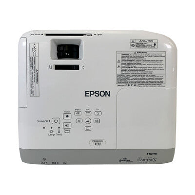 Proyector Epson PowerLite X39 H855A 3.500 Lumenes (1024 x 768) 15.000:1 (Reacondicionado) - Gestion y Equipos (G&E)