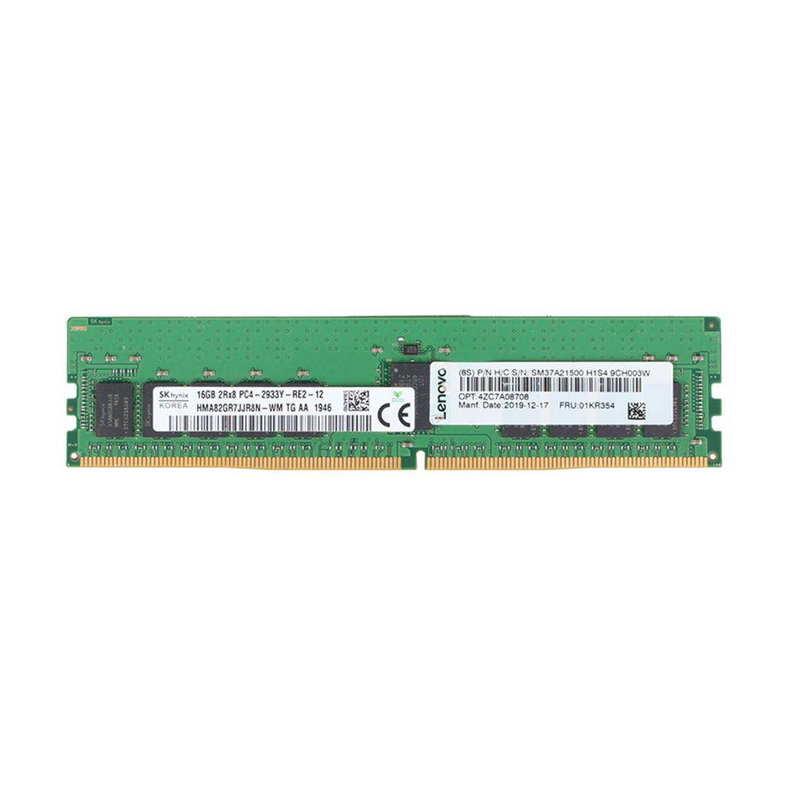 01KR354 - Memoria RAM LENOVO ThinkSystem 16GB TruDDR4 2933MHz (2Rx8 1.2V) RDIMM - Gestion y Equipos (G&E)