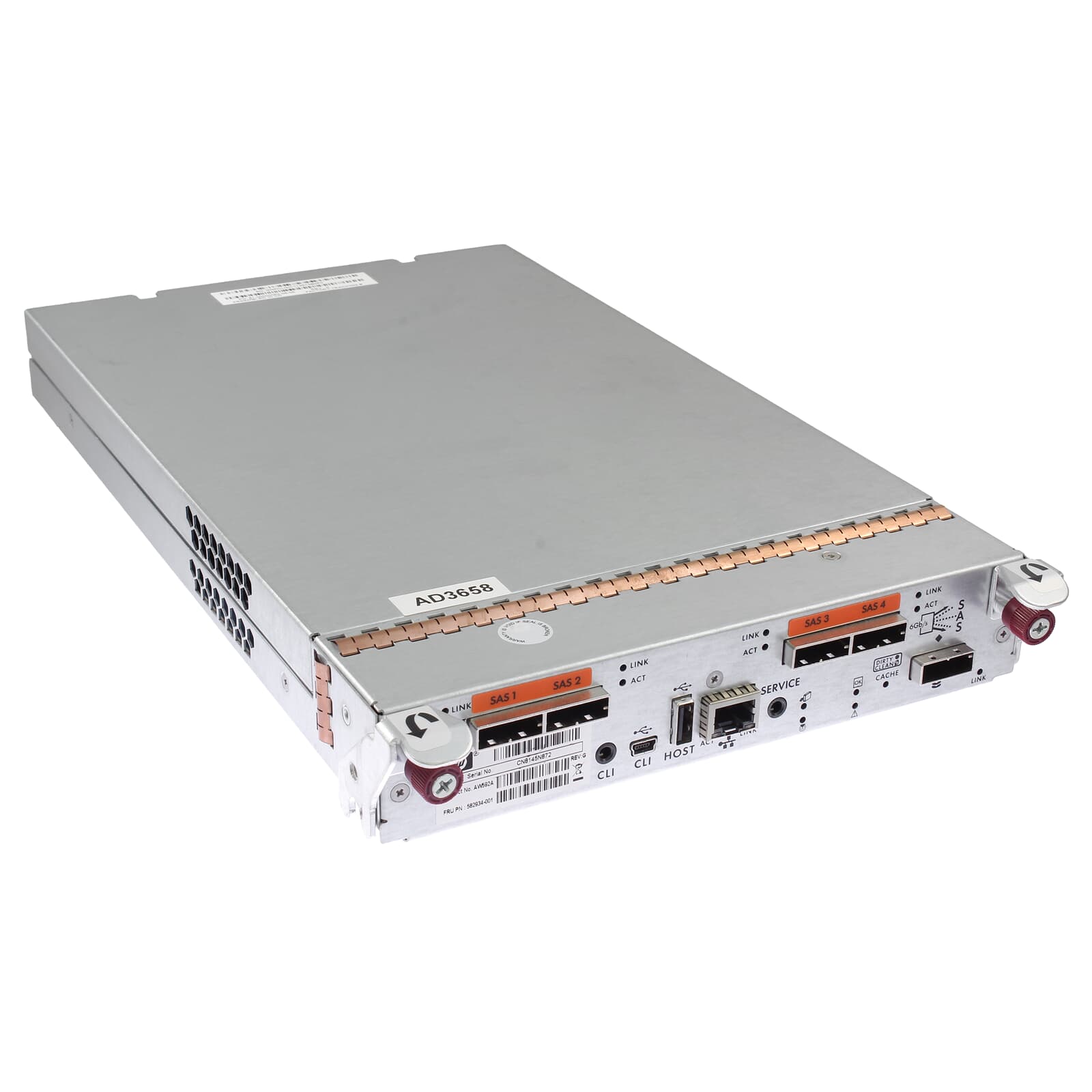 582934-001 HPE Storageworks Modular Smart Array P2000 G3 SAS Controller AW592A