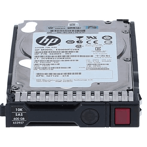 653957-001 	HP 600GB 6G SAS 10K SFF SC HARD DRIVE 652583-B21