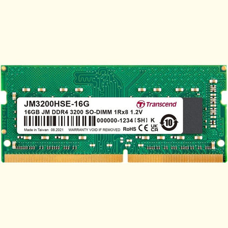 Memoria RAM 16GB DDR4 3200 SO-DIMM 2Rx8 1Gx8 CL22 1.2V