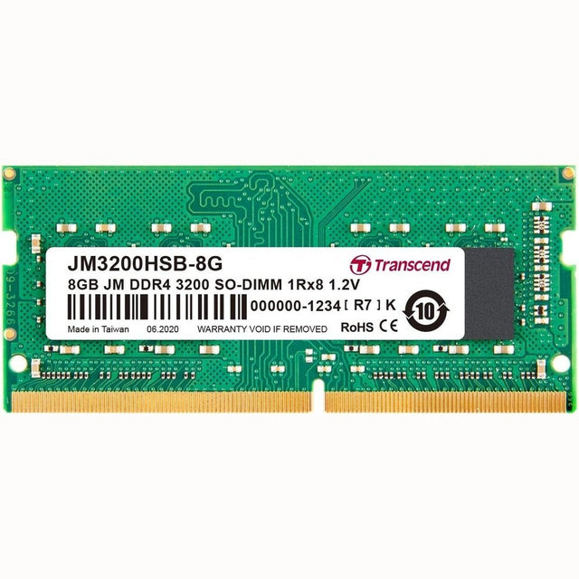 Memoria RAM 8GB DDR4 3200 SO-DIMM 1Rx8 1Gx8 CL22 1.2V