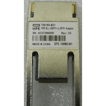 720193-B21  HPE BLADESYSTEM C-CLASS QSFP+ TO SFP+ ADAPTER Nuevo