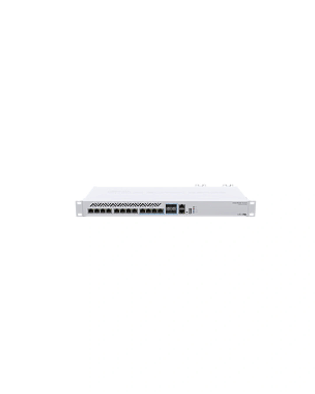 Switch rack 1U con 8 RJ45 10G y 4 puertos combo 10G RJ45/SFP+, RouterOS/SwOS y doble fuente. Agregación 10G cobre/fibra.