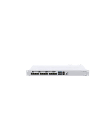 Switch rack 1U con 8 RJ45 10G y 4 puertos combo 10G RJ45/SFP+, RouterOS/SwOS y doble fuente. Agregación 10G cobre/fibra. - Gestion y Equipos (G&E)