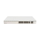 Switch rack 1U con 8 PoE af/at, 8 PoE bt, 4 SFP+ 10G y fuente 600W. Ideal para AP Wi-Fi 6/7, cámaras y equipos de alta potencia.