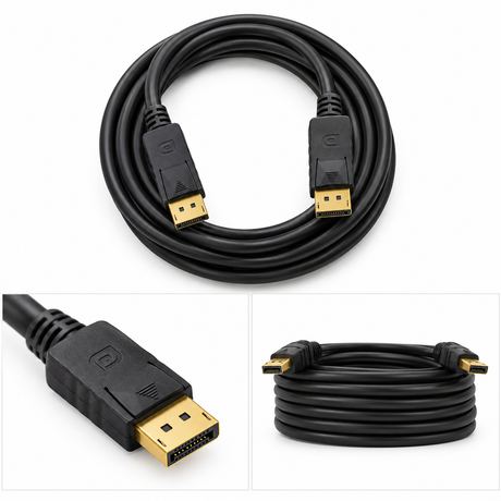 DISPLAYPORT-M 1,8MT 180CM CABLE MACHO-MACHO NEGRO - Gestion y Equipos (G&E)