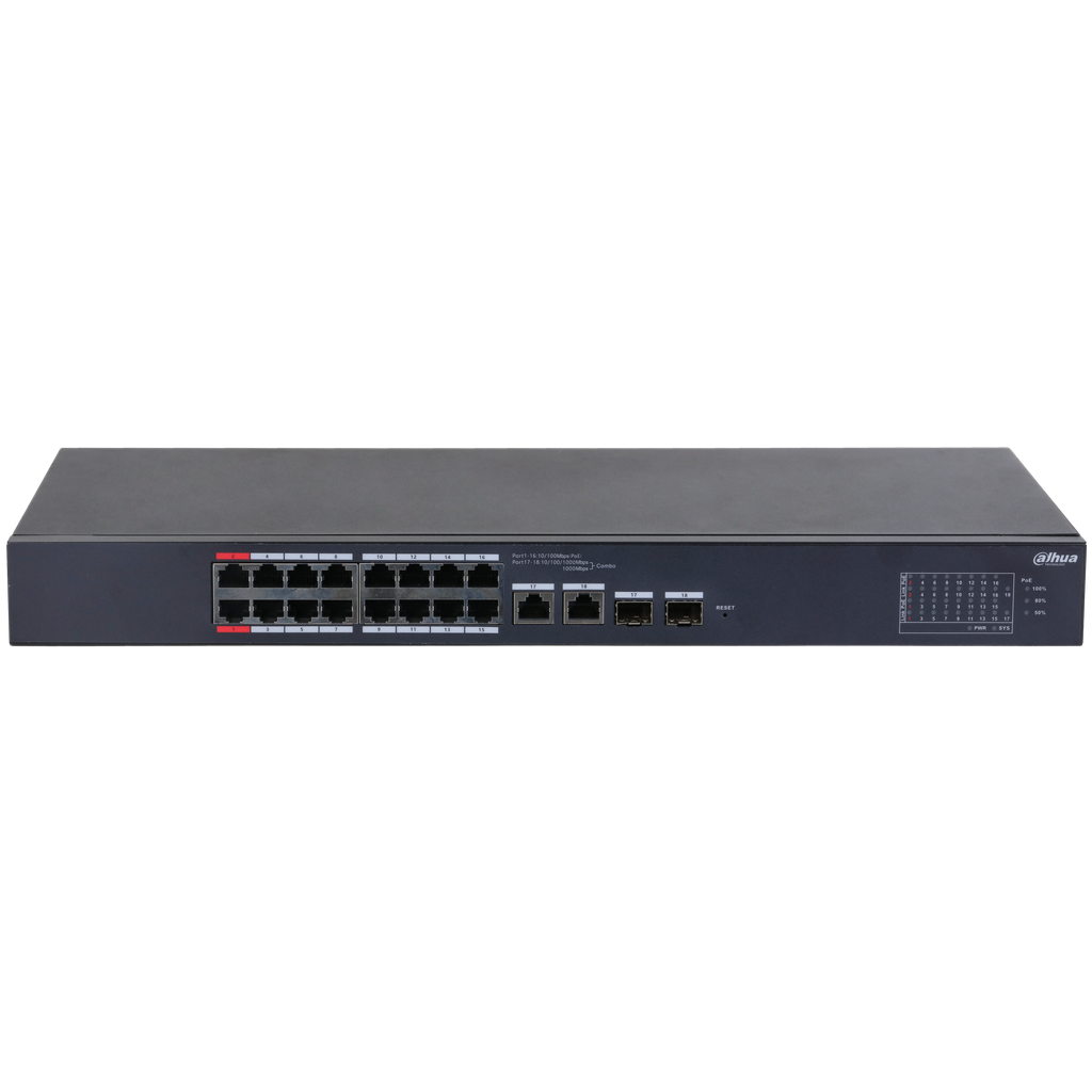 DH-CS4218-16ET-135. SWITCH 16 PUERTOS POE CLOUD DAHUA
