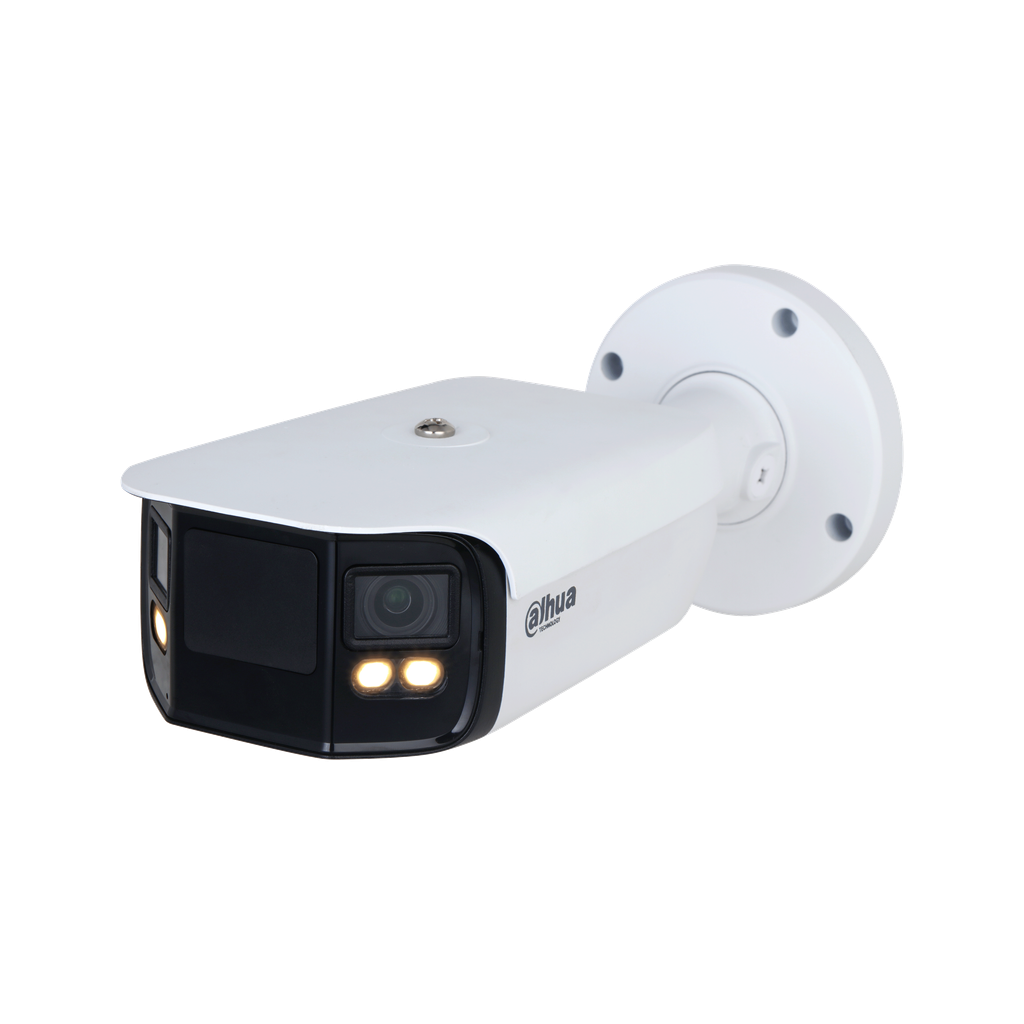 DH-IPC-PFW5849P-A180-E2-ASTE-0360B. Camara IP Dahua full-color doble lente 180¬? de 4MP cada lente IR