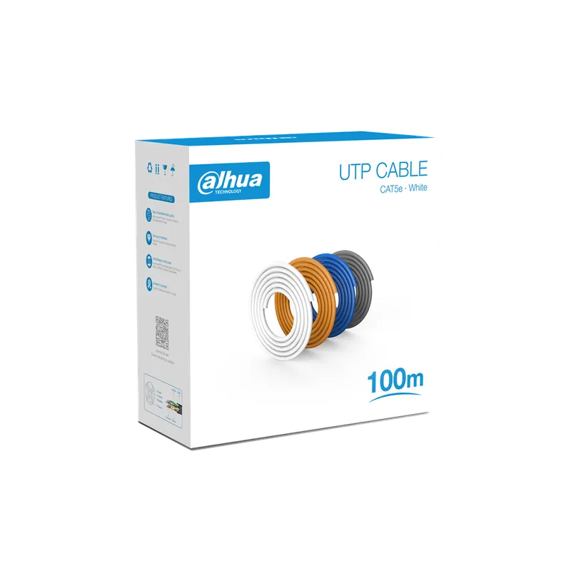 DH-PFM920I-5EU-U-100-white. ROLLO DE CABLE UTP 100MTS. CAT 5E DAHUA