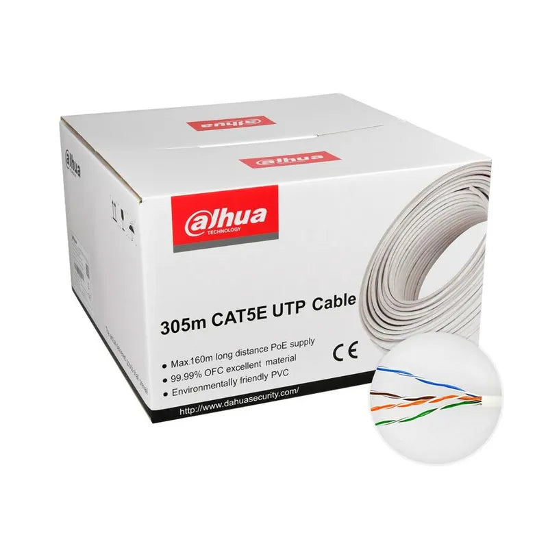 DH-PFM920I-5EUN. CAJA CABLE UTP DAHUA. 305MTS. CAT5E 100% COBRE