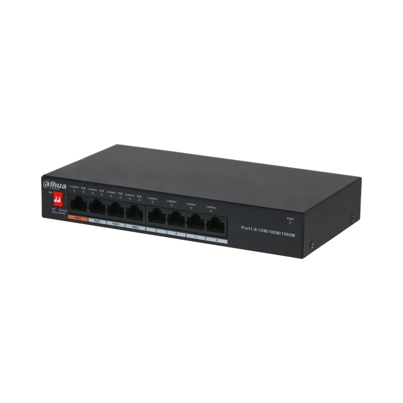 DH-PFS3008-8GT-60-V2. SWITCH DAHUA 8 PUERTOS / 4 PUERTOS POE