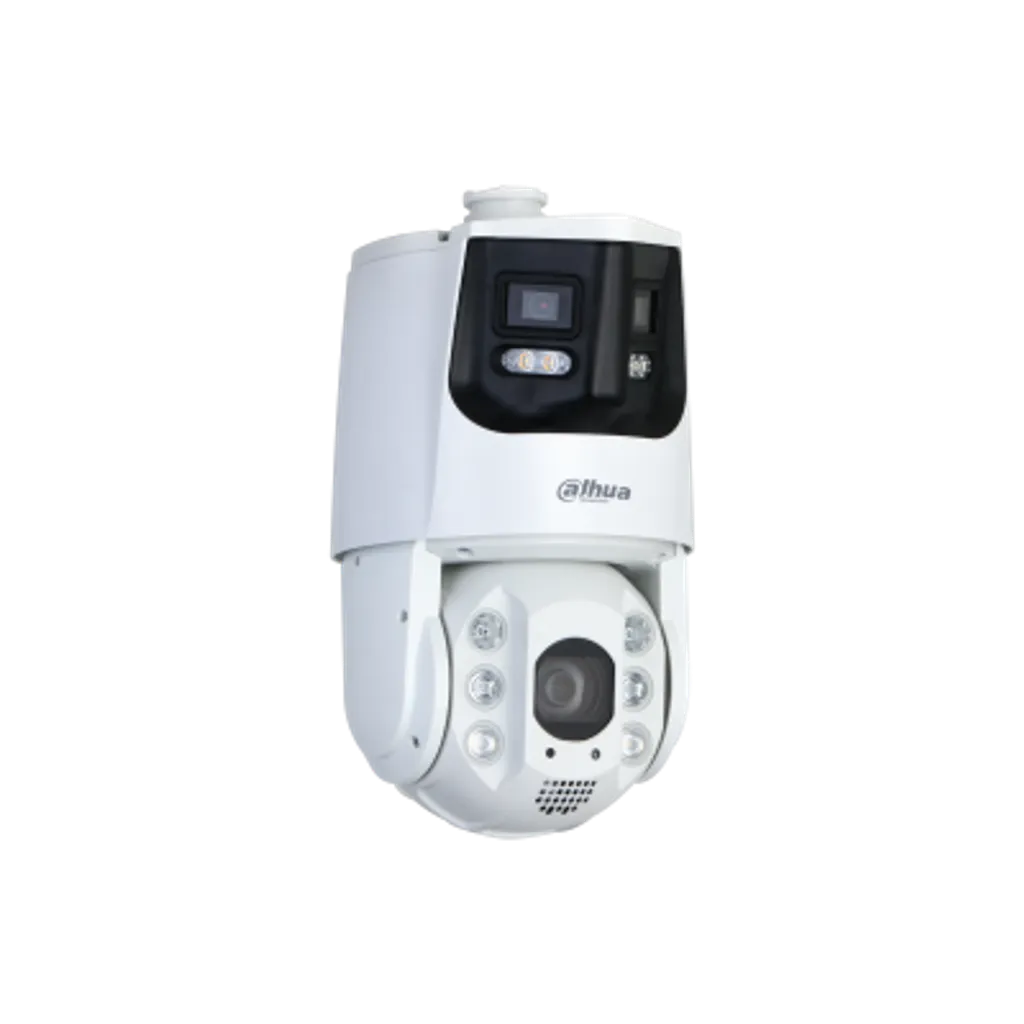 DH-SDT6C432-4P-GB-APV-0280. Camara PTZ Dahua 4MP 32X + Camara Panoramica 180¬? con dos lentes de 4MP, Sirena Integrada, Iluminacion Dual Hasta 200 Metros, Posee Deteccion de Rostro, IVS, IP66
