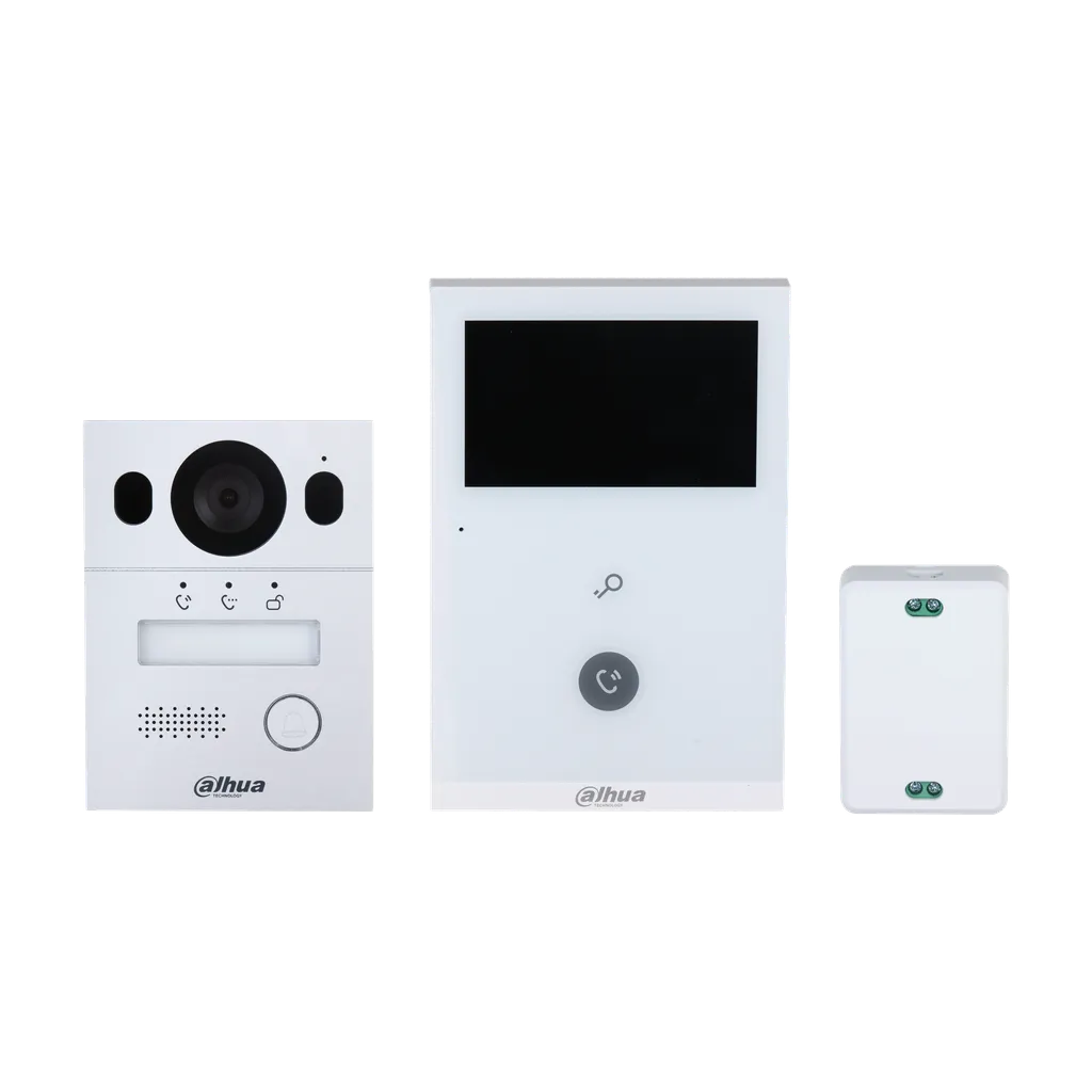 "DHI-KTX02(S). Kit Video portero de 2 Hilos pantalla de 4.3"" (VTH5113H-W / VTO2003F / VTNC1003C / VTM115)"